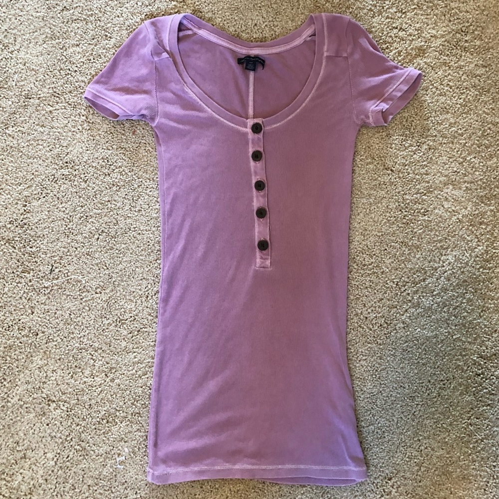 Aerie purple stretchy top size small.